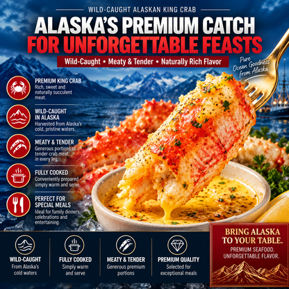 🦀Wild Red King Crab Legs for Premium Seafood Feast - Family & Holiday Meals-YOE