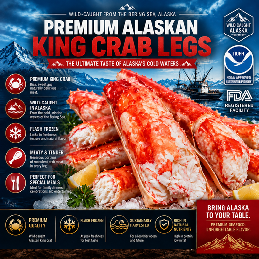 🦀Wild Red King Crab Legs for Premium Seafood Feast - Family & Holiday Meals-Family