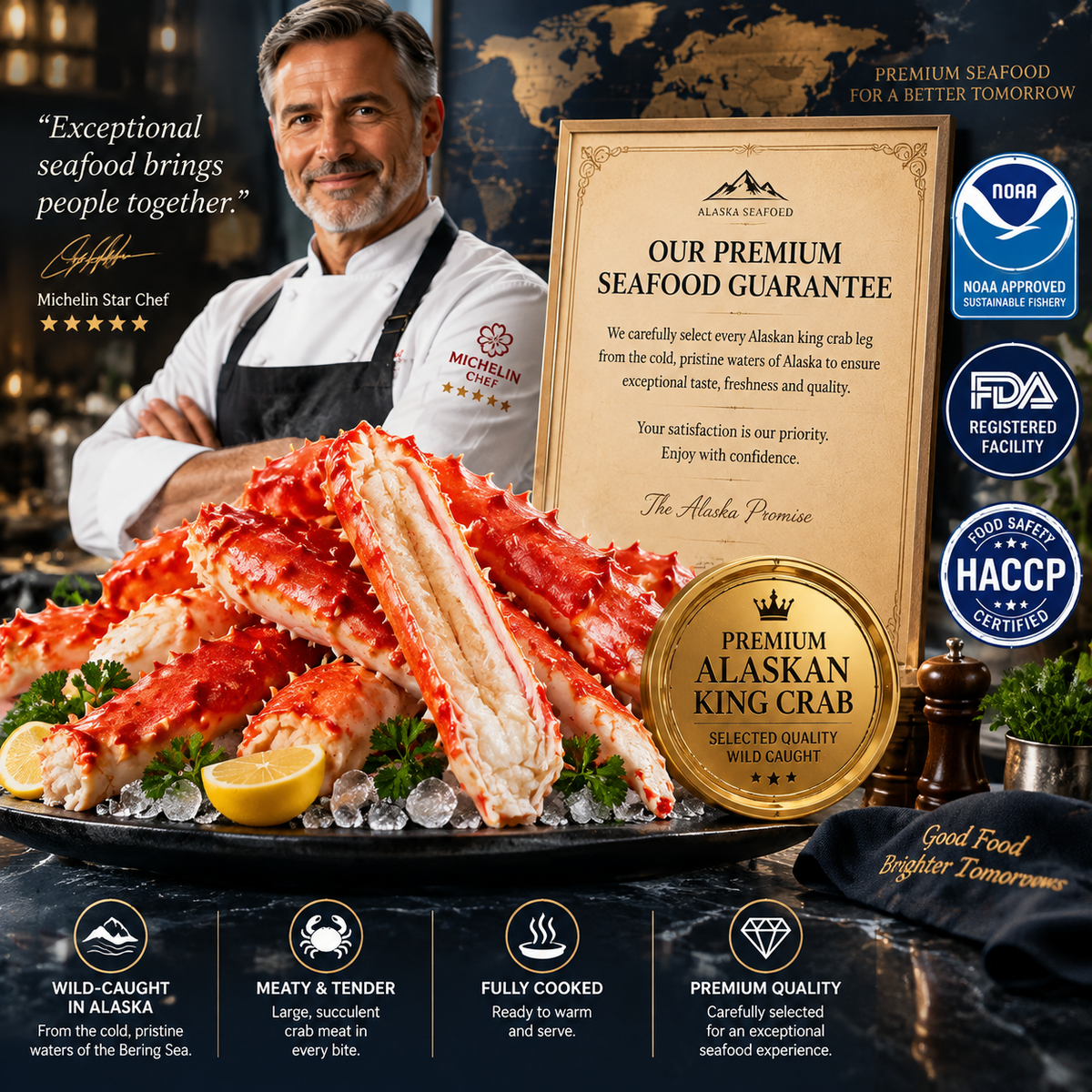 🦀Wild Red King Crab Legs for Premium Seafood Feast - Family & Holiday Meals-YOE